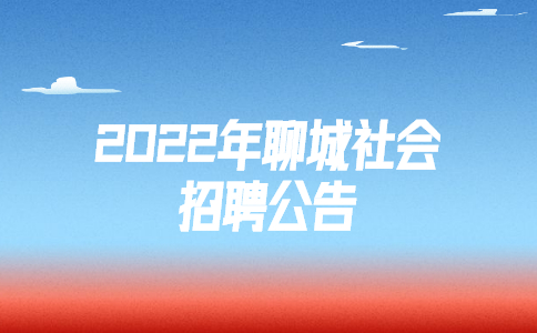 2022年聊城社会招聘公告