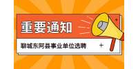 聊城东阿县事业单位选聘11人简章